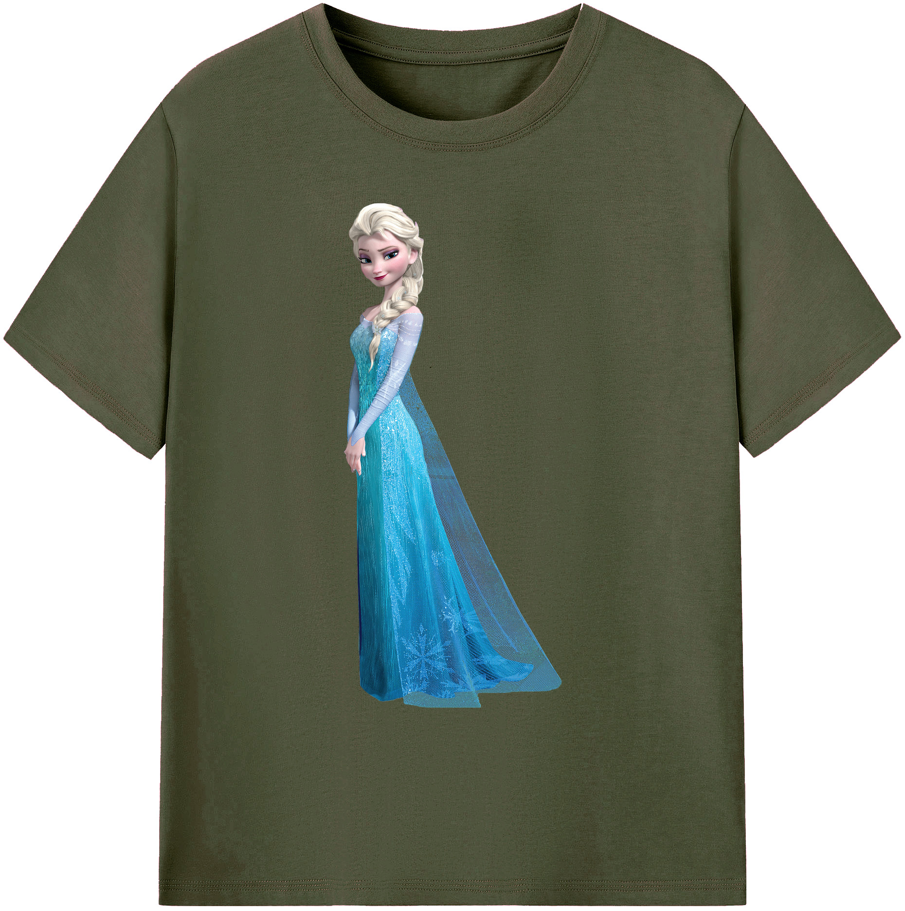 （画像用） アナと雪の女王 アンナ エルサ Frozen Anna Elsa 綿100％ メンズ半袖Tシャツ｜肌触りやわらか＆通気性
